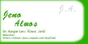 jeno almos business card