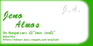 jeno almos business card